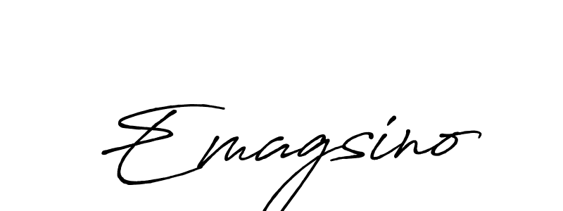 Similarly Antro_Vectra_Bolder is the best handwritten signature design. Signature creator online .You can use it as an online autograph creator for name Emagsino. Emagsino signature style 7 images and pictures png