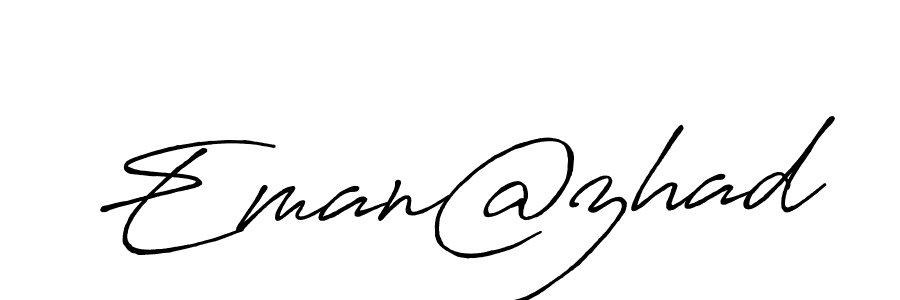 Also we have Eman@zhad name is the best signature style. Create professional handwritten signature collection using Antro_Vectra_Bolder autograph style. Eman@zhad signature style 7 images and pictures png