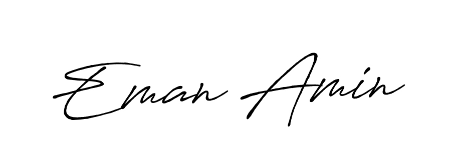 How to make Eman Amin name signature. Use Antro_Vectra_Bolder style for creating short signs online. This is the latest handwritten sign. Eman Amin signature style 7 images and pictures png