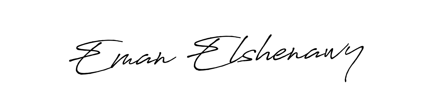 Eman Elshenawy stylish signature style. Best Handwritten Sign (Antro_Vectra_Bolder) for my name. Handwritten Signature Collection Ideas for my name Eman Elshenawy. Eman Elshenawy signature style 7 images and pictures png