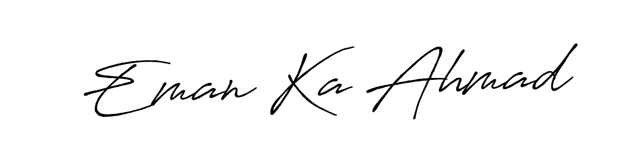 Antro_Vectra_Bolder is a professional signature style that is perfect for those who want to add a touch of class to their signature. It is also a great choice for those who want to make their signature more unique. Get Eman Ka Ahmad name to fancy signature for free. Eman Ka Ahmad signature style 7 images and pictures png