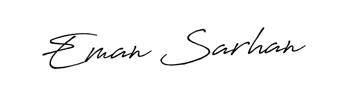 Create a beautiful signature design for name Eman Sarhan. With this signature (Antro_Vectra_Bolder) fonts, you can make a handwritten signature for free. Eman Sarhan signature style 7 images and pictures png