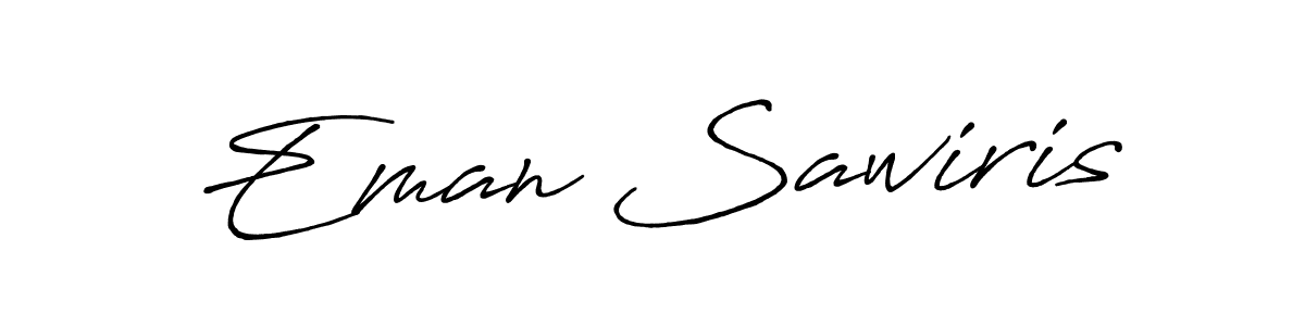 Use a signature maker to create a handwritten signature online. With this signature software, you can design (Antro_Vectra_Bolder) your own signature for name Eman Sawiris. Eman Sawiris signature style 7 images and pictures png