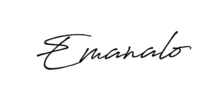 Make a beautiful signature design for name Emanalo. Use this online signature maker to create a handwritten signature for free. Emanalo signature style 7 images and pictures png