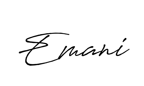 Create a beautiful signature design for name Emani. With this signature (Antro_Vectra_Bolder) fonts, you can make a handwritten signature for free. Emani signature style 7 images and pictures png