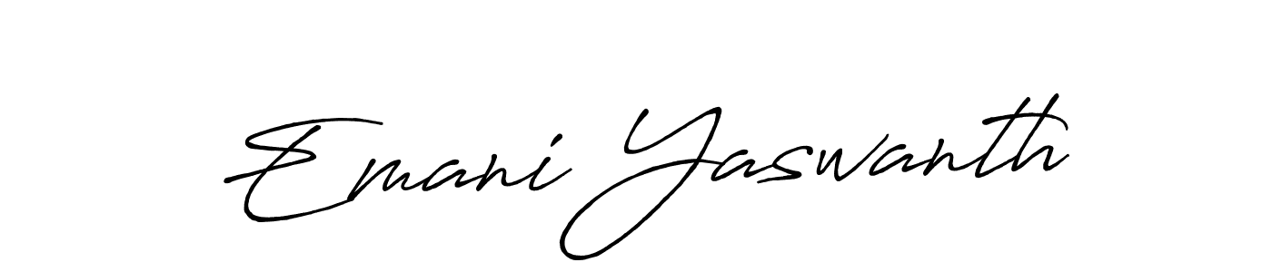 Make a beautiful signature design for name Emani Yaswanth. Use this online signature maker to create a handwritten signature for free. Emani Yaswanth signature style 7 images and pictures png
