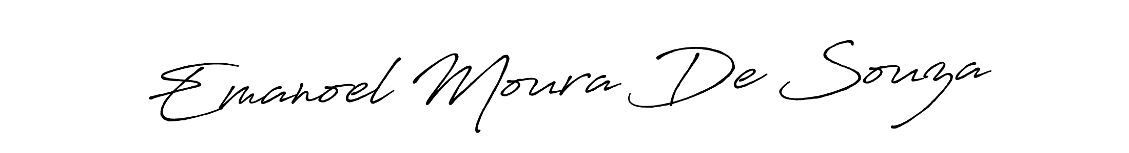 Design your own signature with our free online signature maker. With this signature software, you can create a handwritten (Antro_Vectra_Bolder) signature for name Emanoel Moura De Souza. Emanoel Moura De Souza signature style 7 images and pictures png