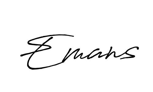 Design your own signature with our free online signature maker. With this signature software, you can create a handwritten (Antro_Vectra_Bolder) signature for name Emans. Emans signature style 7 images and pictures png