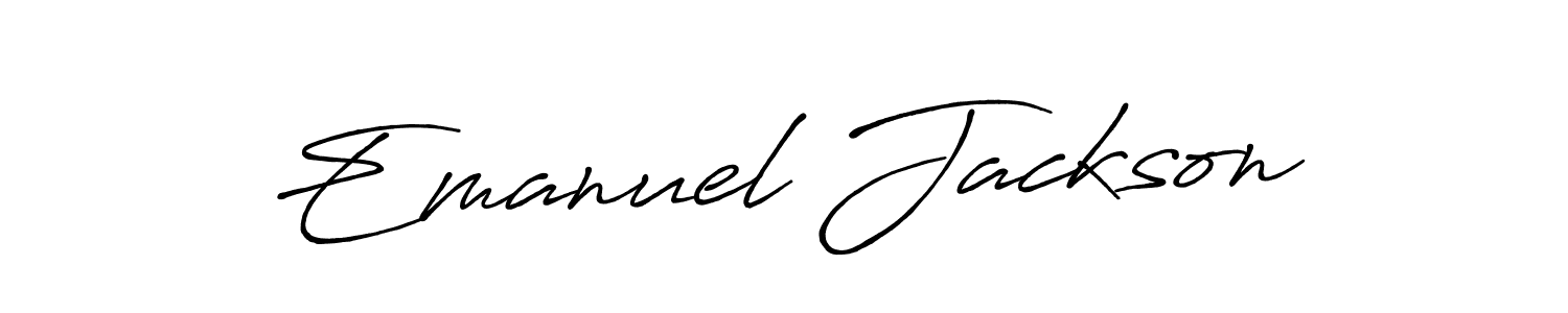 Emanuel Jackson stylish signature style. Best Handwritten Sign (Antro_Vectra_Bolder) for my name. Handwritten Signature Collection Ideas for my name Emanuel Jackson. Emanuel Jackson signature style 7 images and pictures png