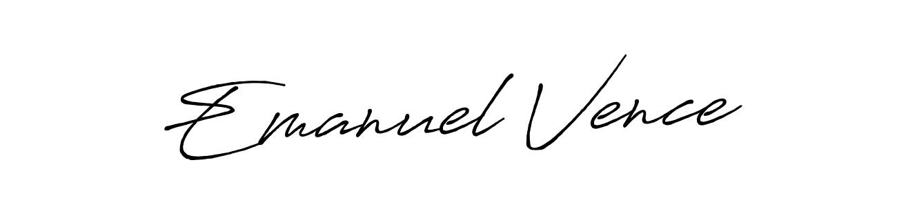 Design your own signature with our free online signature maker. With this signature software, you can create a handwritten (Antro_Vectra_Bolder) signature for name Emanuel Vence. Emanuel Vence signature style 7 images and pictures png