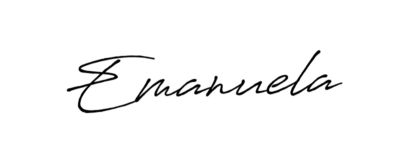 Make a beautiful signature design for name Emanuela. Use this online signature maker to create a handwritten signature for free. Emanuela signature style 7 images and pictures png