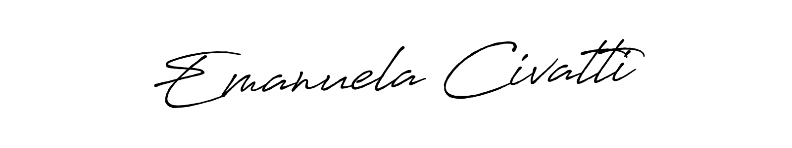 How to make Emanuela Civatti name signature. Use Antro_Vectra_Bolder style for creating short signs online. This is the latest handwritten sign. Emanuela Civatti signature style 7 images and pictures png