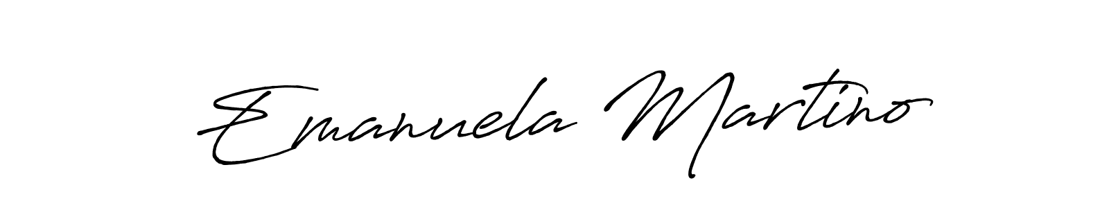 How to make Emanuela Martino name signature. Use Antro_Vectra_Bolder style for creating short signs online. This is the latest handwritten sign. Emanuela Martino signature style 7 images and pictures png