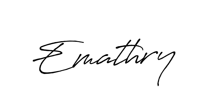 Also we have Emathry name is the best signature style. Create professional handwritten signature collection using Antro_Vectra_Bolder autograph style. Emathry signature style 7 images and pictures png