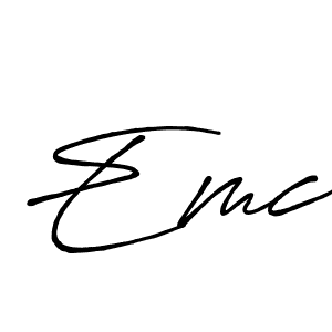 Create a beautiful signature design for name Emc. With this signature (Antro_Vectra_Bolder) fonts, you can make a handwritten signature for free. Emc signature style 7 images and pictures png