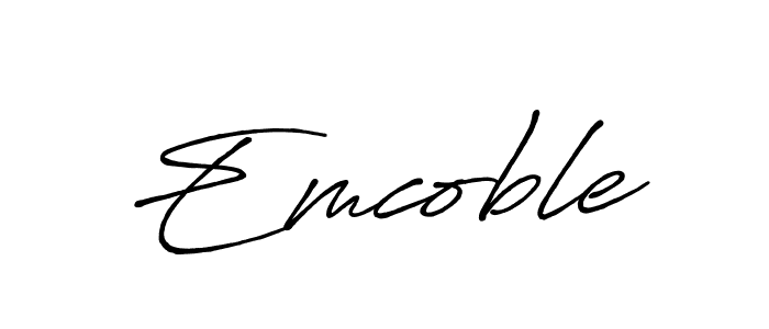 You should practise on your own different ways (Antro_Vectra_Bolder) to write your name (Emcoble) in signature. don't let someone else do it for you. Emcoble signature style 7 images and pictures png