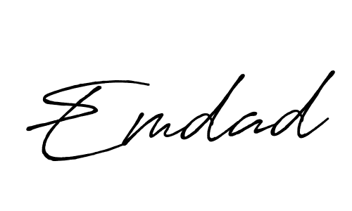 Make a beautiful signature design for name Emdad. With this signature (Antro_Vectra_Bolder) style, you can create a handwritten signature for free. Emdad signature style 7 images and pictures png