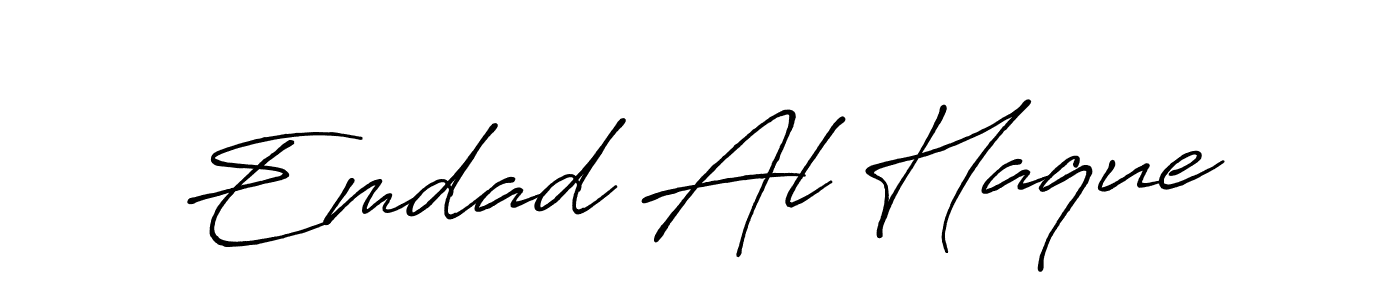 Also You can easily find your signature by using the search form. We will create Emdad Al Haque name handwritten signature images for you free of cost using Antro_Vectra_Bolder sign style. Emdad Al Haque signature style 7 images and pictures png