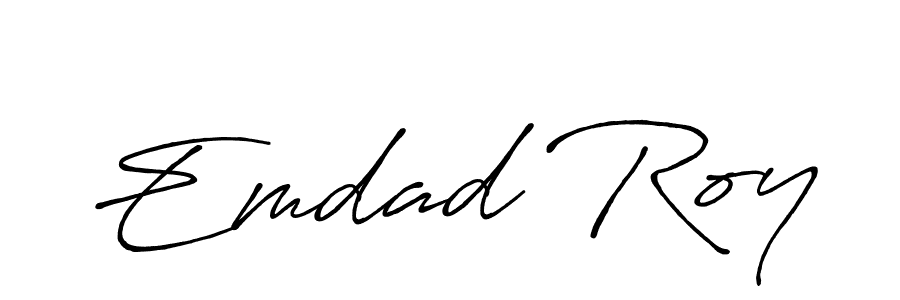 Use a signature maker to create a handwritten signature online. With this signature software, you can design (Antro_Vectra_Bolder) your own signature for name Emdad Roy. Emdad Roy signature style 7 images and pictures png