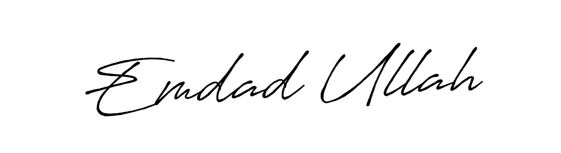 Also we have Emdad Ullah name is the best signature style. Create professional handwritten signature collection using Antro_Vectra_Bolder autograph style. Emdad Ullah signature style 7 images and pictures png