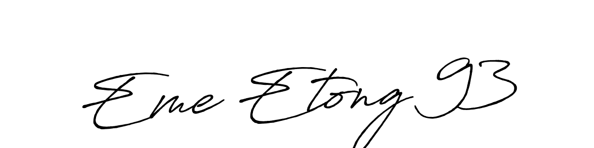 Similarly Antro_Vectra_Bolder is the best handwritten signature design. Signature creator online .You can use it as an online autograph creator for name Eme Etong 93. Eme Etong 93 signature style 7 images and pictures png