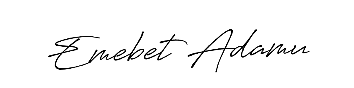 Here are the top 10 professional signature styles for the name Emebet Adamu. These are the best autograph styles you can use for your name. Emebet Adamu signature style 7 images and pictures png