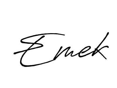 Make a beautiful signature design for name Emek. With this signature (Antro_Vectra_Bolder) style, you can create a handwritten signature for free. Emek signature style 7 images and pictures png
