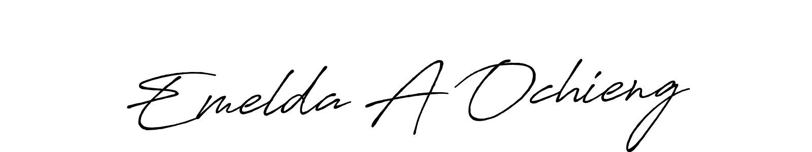 Design your own signature with our free online signature maker. With this signature software, you can create a handwritten (Antro_Vectra_Bolder) signature for name Emelda A Ochieng. Emelda A Ochieng signature style 7 images and pictures png