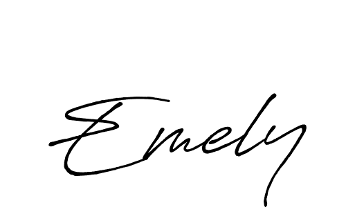 Make a short Emely signature style. Manage your documents anywhere anytime using Antro_Vectra_Bolder. Create and add eSignatures, submit forms, share and send files easily. Emely signature style 7 images and pictures png