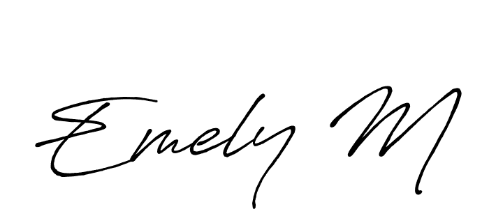 Best and Professional Signature Style for Emely M. Antro_Vectra_Bolder Best Signature Style Collection. Emely M signature style 7 images and pictures png