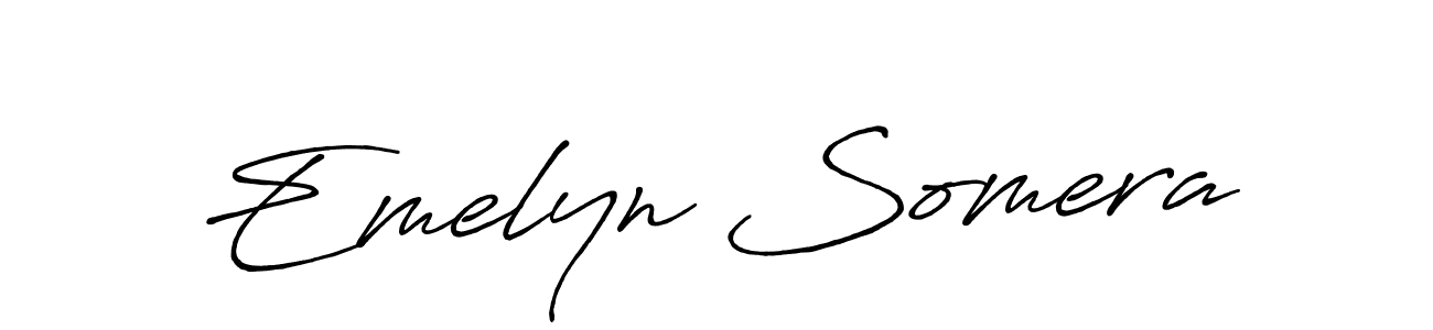 Also You can easily find your signature by using the search form. We will create Emelyn Somera name handwritten signature images for you free of cost using Antro_Vectra_Bolder sign style. Emelyn Somera signature style 7 images and pictures png