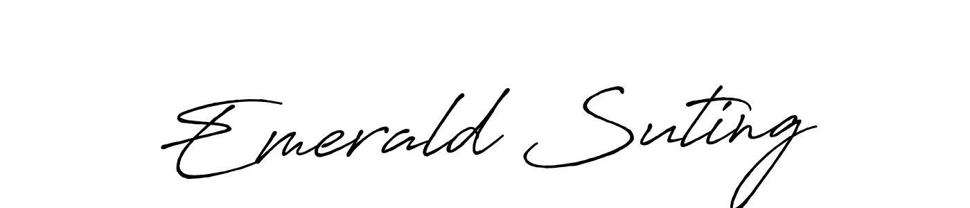 It looks lik you need a new signature style for name Emerald Suting. Design unique handwritten (Antro_Vectra_Bolder) signature with our free signature maker in just a few clicks. Emerald Suting signature style 7 images and pictures png