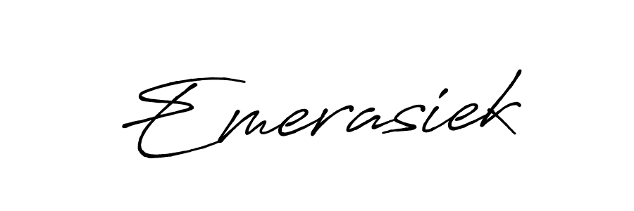 Design your own signature with our free online signature maker. With this signature software, you can create a handwritten (Antro_Vectra_Bolder) signature for name Emerasiek. Emerasiek signature style 7 images and pictures png