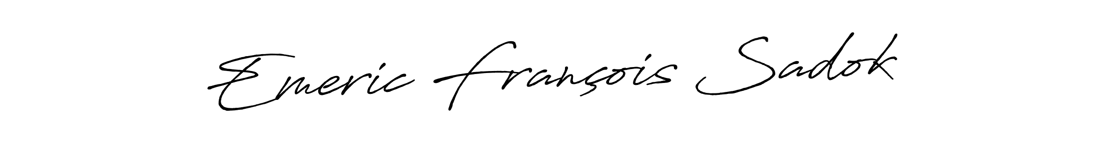 Similarly Antro_Vectra_Bolder is the best handwritten signature design. Signature creator online .You can use it as an online autograph creator for name Emeric François Sadok. Emeric François Sadok signature style 7 images and pictures png