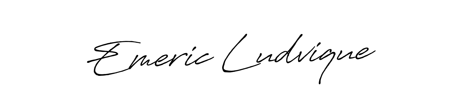 Use a signature maker to create a handwritten signature online. With this signature software, you can design (Antro_Vectra_Bolder) your own signature for name Emeric Ludvique. Emeric Ludvique signature style 7 images and pictures png