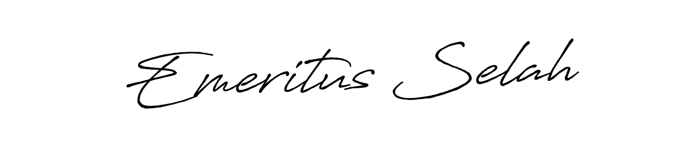 Also we have Emeritus Selah name is the best signature style. Create professional handwritten signature collection using Antro_Vectra_Bolder autograph style. Emeritus Selah signature style 7 images and pictures png