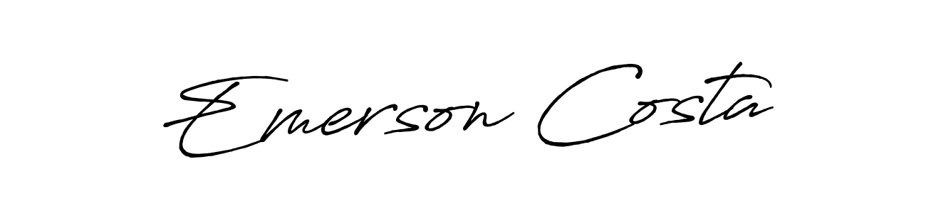 This is the best signature style for the Emerson Costa name. Also you like these signature font (Antro_Vectra_Bolder). Mix name signature. Emerson Costa signature style 7 images and pictures png