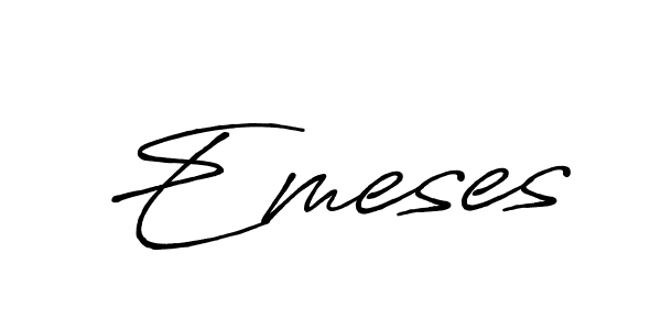 The best way (Antro_Vectra_Bolder) to make a short signature is to pick only two or three words in your name. The name Emeses include a total of six letters. For converting this name. Emeses signature style 7 images and pictures png