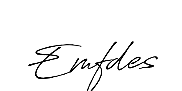 How to make Emfdes name signature. Use Antro_Vectra_Bolder style for creating short signs online. This is the latest handwritten sign. Emfdes signature style 7 images and pictures png