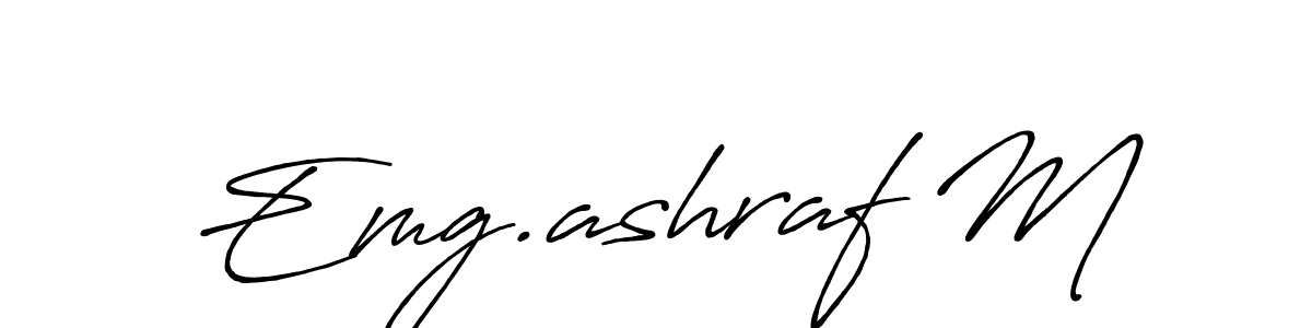 Use a signature maker to create a handwritten signature online. With this signature software, you can design (Antro_Vectra_Bolder) your own signature for name Emg.ashraf M. Emg.ashraf M signature style 7 images and pictures png