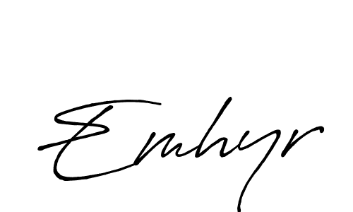 Design your own signature with our free online signature maker. With this signature software, you can create a handwritten (Antro_Vectra_Bolder) signature for name Emhyr. Emhyr signature style 7 images and pictures png