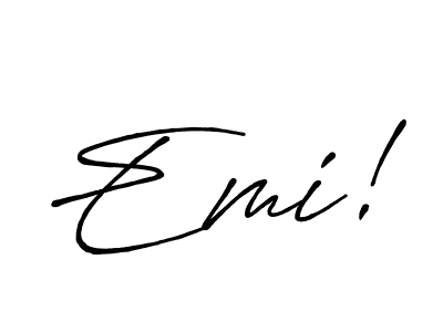 How to make Emi! name signature. Use Antro_Vectra_Bolder style for creating short signs online. This is the latest handwritten sign. Emi! signature style 7 images and pictures png