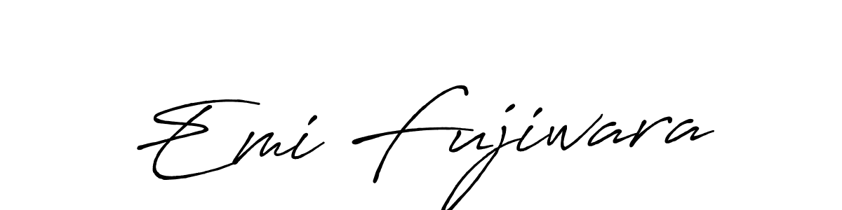 Make a beautiful signature design for name Emi Fujiwara. With this signature (Antro_Vectra_Bolder) style, you can create a handwritten signature for free. Emi Fujiwara signature style 7 images and pictures png