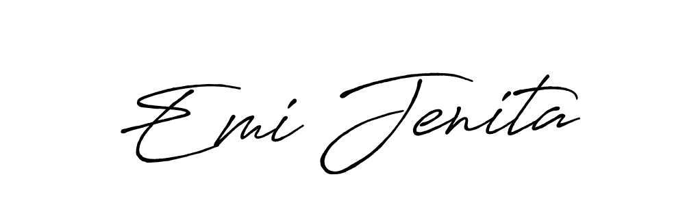 Check out images of Autograph of Emi Jenita name. Actor Emi Jenita Signature Style. Antro_Vectra_Bolder is a professional sign style online. Emi Jenita signature style 7 images and pictures png