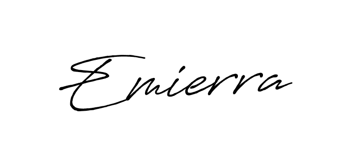 Use a signature maker to create a handwritten signature online. With this signature software, you can design (Antro_Vectra_Bolder) your own signature for name Emierra. Emierra signature style 7 images and pictures png