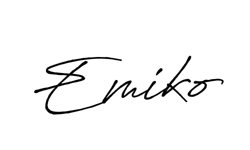 Once you've used our free online signature maker to create your best signature Antro_Vectra_Bolder style, it's time to enjoy all of the benefits that Emiko name signing documents. Emiko signature style 7 images and pictures png