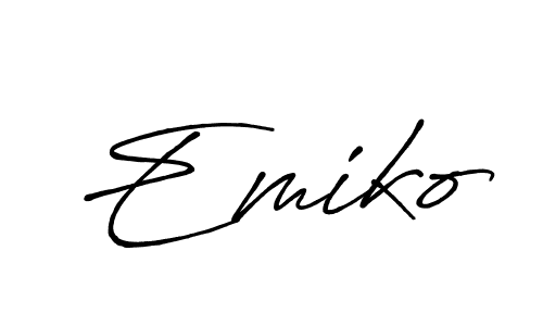 Also You can easily find your signature by using the search form. We will create Emiko name handwritten signature images for you free of cost using Antro_Vectra_Bolder sign style. Emiko signature style 7 images and pictures png