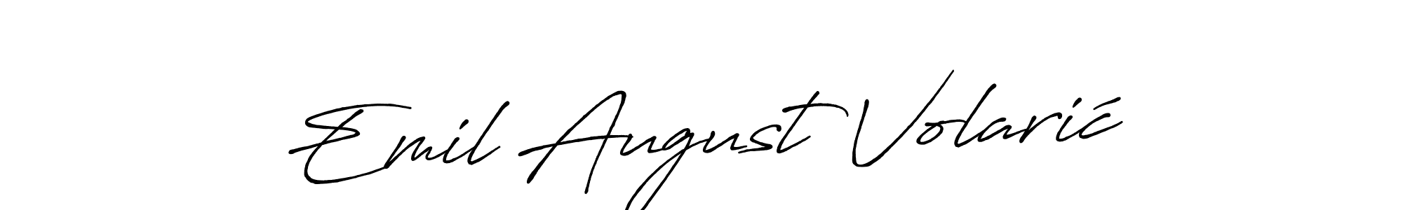 Use a signature maker to create a handwritten signature online. With this signature software, you can design (Antro_Vectra_Bolder) your own signature for name Emil August Volarić. Emil August Volarić signature style 7 images and pictures png