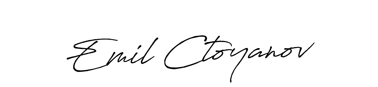 How to make Emil Ctoyanov name signature. Use Antro_Vectra_Bolder style for creating short signs online. This is the latest handwritten sign. Emil Ctoyanov signature style 7 images and pictures png