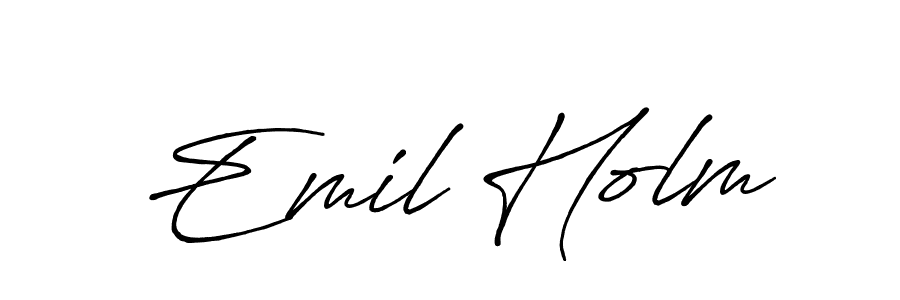 The best way (Antro_Vectra_Bolder) to make a short signature is to pick only two or three words in your name. The name Emil Holm include a total of six letters. For converting this name. Emil Holm signature style 7 images and pictures png